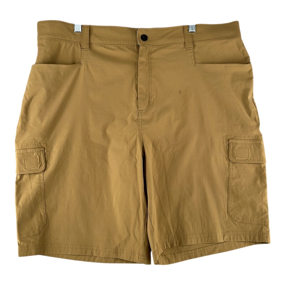 Orvis Tech Cargo Shorts Tan Mens Size‎ 40 9" Inseam Nylon Spandex Quick Dry